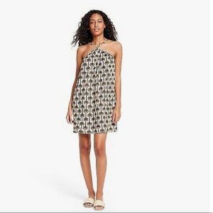 Agua Bendita Palm Print Halter Dress